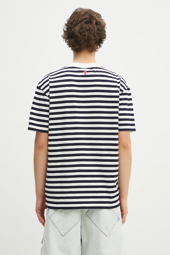 Îmbrăcăminte Marcelo Burlon tricou din bumbac Bunny Heart Stripe Basic Tee White Navy CMAA056S25JER0060146 bleumarin