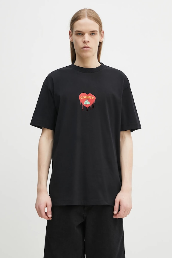 Marcelo Burlon cotton t-shirt Bunny Heart Basic T-Shirt Black Red cotton black CMAA056S25JER0051025