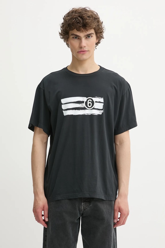 MM6 Maison Margiela pamut póló pamut fekete SH2GC0023.M20115.900