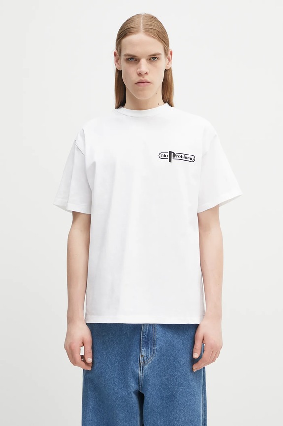 No Problemo tricou din bumbac No Limits SS Tee print alb NP6000603