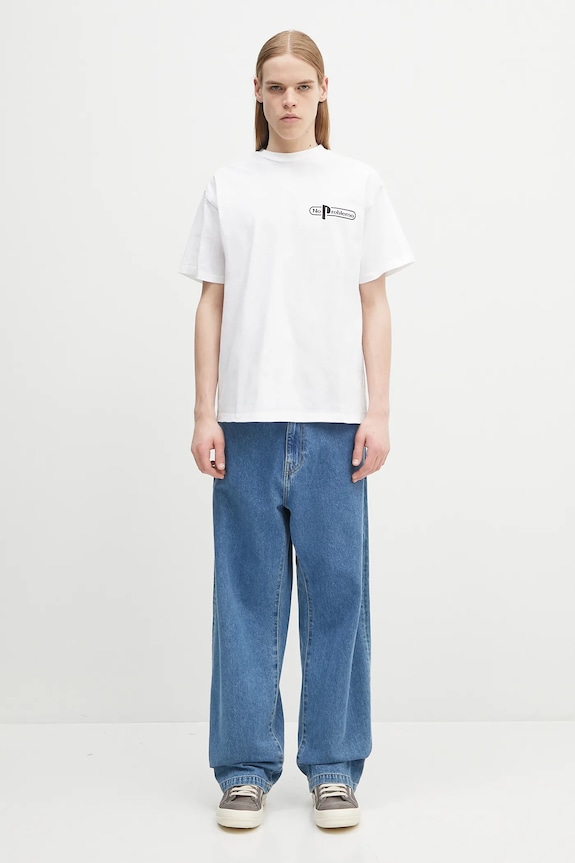 No Problemo tricou din bumbac No Limits SS Tee NP6000603 alb