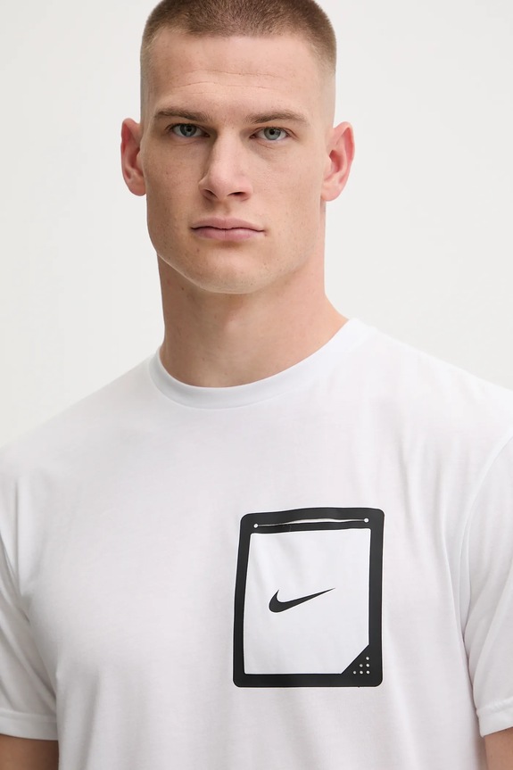 Ρούχα T-shirt κολύμβησης Nike NESSF506 λευκό