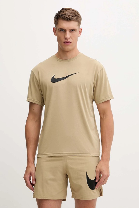 T-shirt προπόνησης Nike μπεζ NESSF523