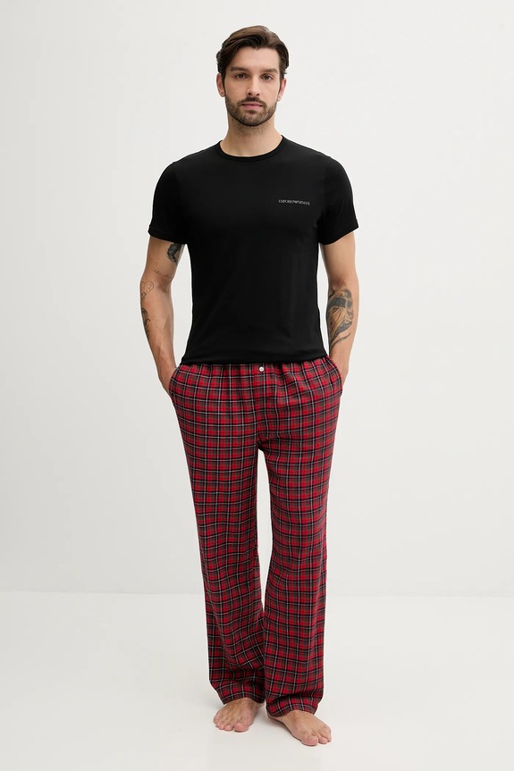 Bombažna kratka majica Emporio Armani Underwear 2-pack EM000391.AF10800 črna AW25