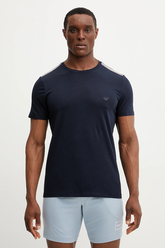Emporio Armani Underwear t-shirt z elastanem granatowy EM000384.AF10779