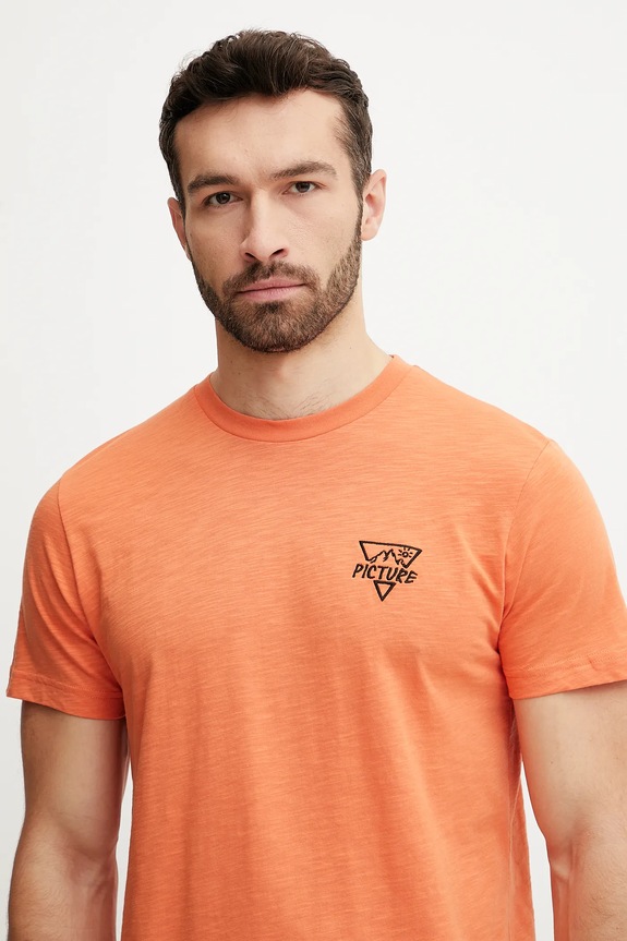 Bombažna kratka majica Picture Adak oranžna MTS1218