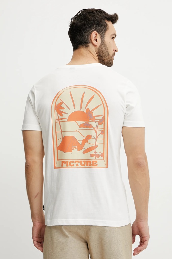 Βαμβακερό μπλουζάκι Picture Endako βαμβάκι λευκό MTS1226