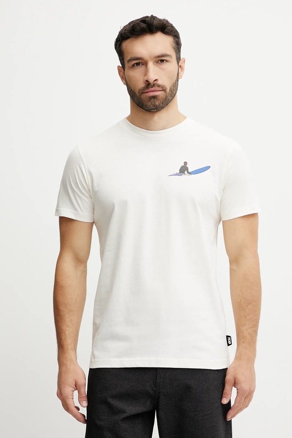 Ρούχα Βαμβακερό μπλουζάκι Picture Simon Bailly 1 MTS1251 μπεζ