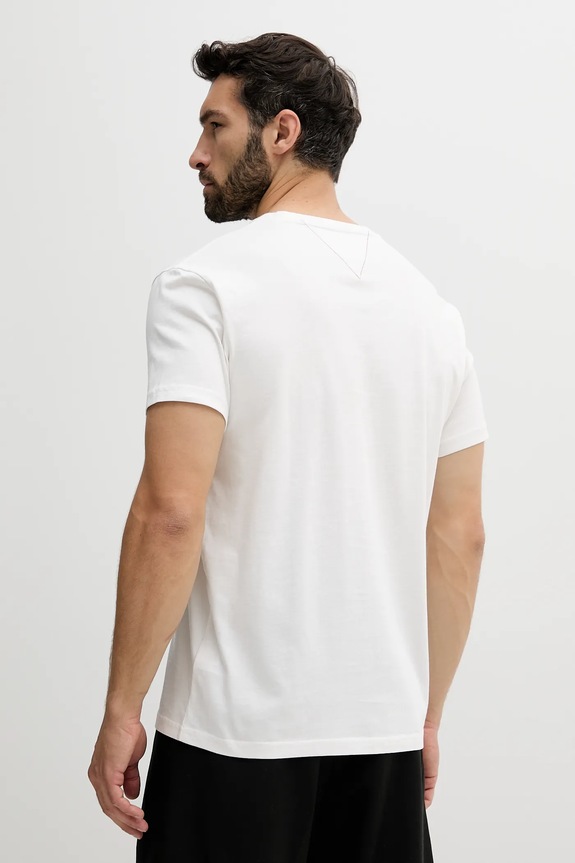 Bavlnené tričko Tommy Hilfiger SAILING MN0MN00011 biela SS25