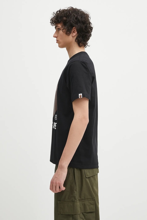 A Bathing Ape cotton t-shirt By Bathing Ape 1L30110002 black SS25