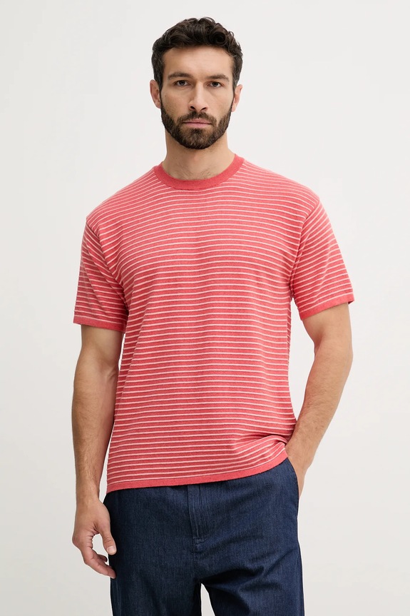 Bavlnené tričko United Colors of Benetton relaxed ružová 1195K109V