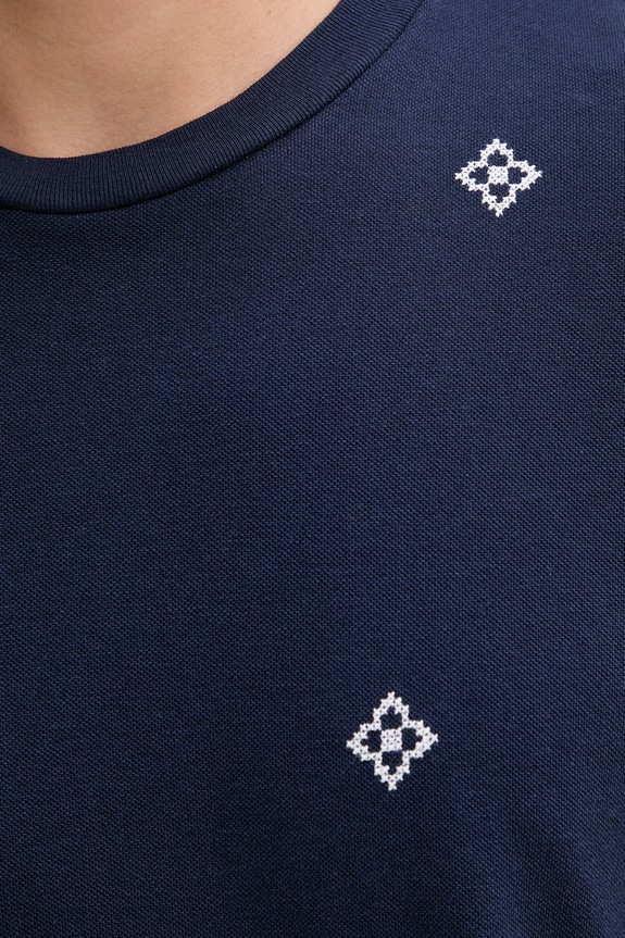 United Colors of Benetton t-shirt in cotone 325RU10AL blu navy