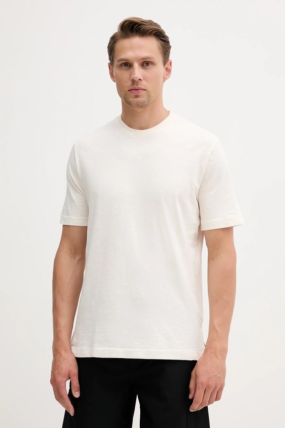 Βαμβακερό μπλουζάκι United Colors of Benetton κανονικό μπεζ 36JGU105U