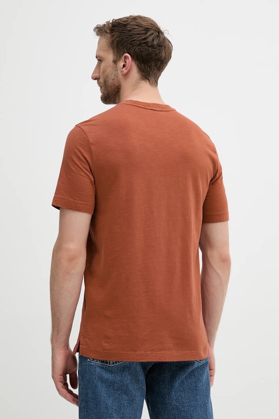 Ρούχα Βαμβακερό μπλουζάκι United Colors of Benetton 36JGU105U πορτοκαλί