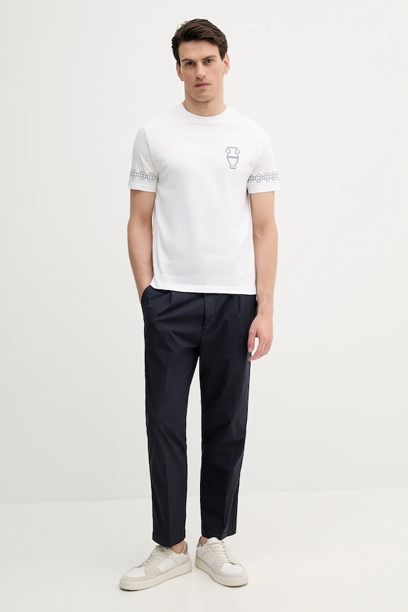 Бавовняна футболка United Colors of Benetton 3BL0U10AF білий SS25