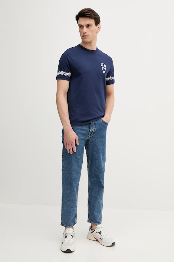 Bavlnené tričko United Colors of Benetton 3BL0U10AF tmavomodrá SS25