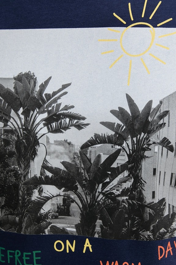 United Colors of Benetton t-shirt in cotone 3BL0U10AG blu navy