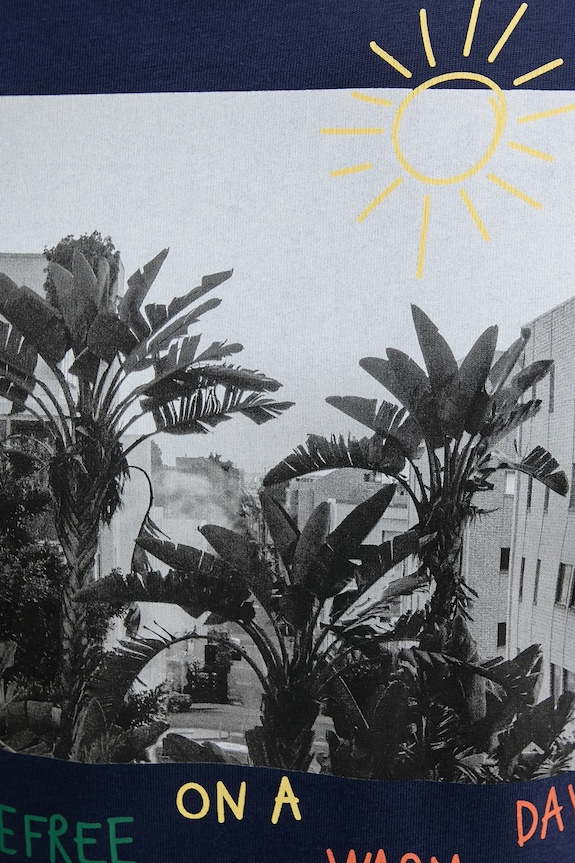 United Colors of Benetton t-shirt in cotone 3BL0U10AG blu navy