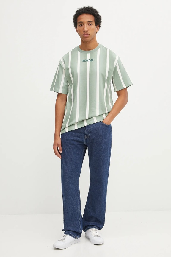 Karl Kani t-shirt bawełniany PD00005338 zielony SS25