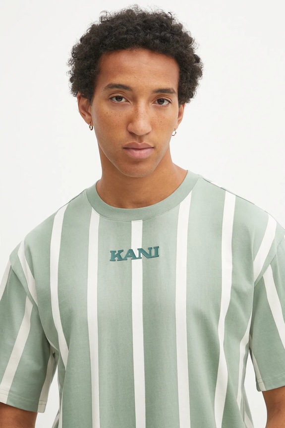 Karl Kani t-shirt bawełniany zielony PD00005338