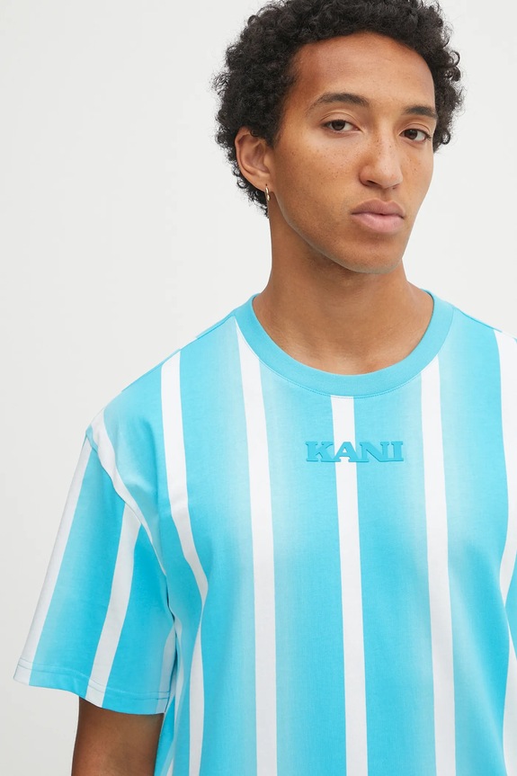 Karl Kani t-shirt bawełniany niebieski PD00005339