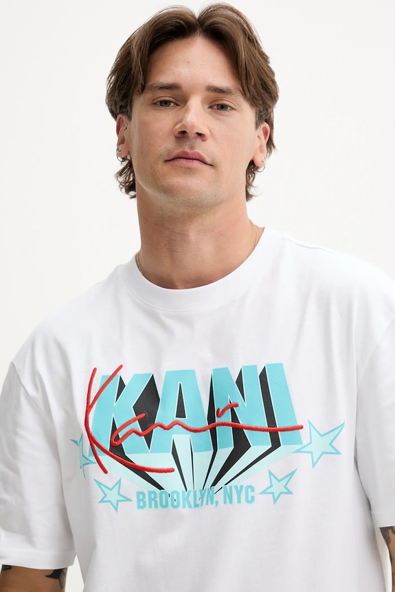Karl Kani tricou din bumbac alb PD00005354