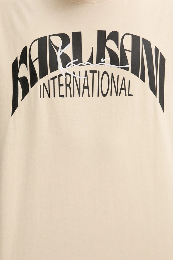 Karl Kani tricou din bumbac PD00005360 bej