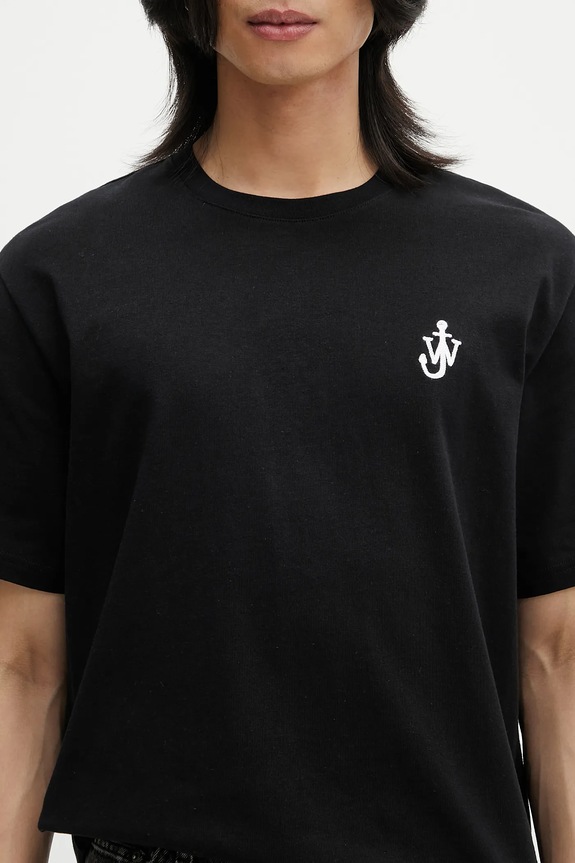 JW Anderson cotton t-shirt Anchor Embroidery black JT0257.PG1510.999