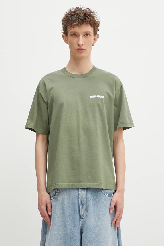 Bavlněné tričko NEIGHBORHOOD Nh . Tee Ss-2 relaxed zelená 242PCNH.ST02
