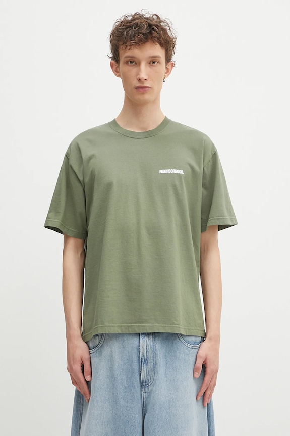 Bavlněné tričko NEIGHBORHOOD Nh . Tee Ss-2 relaxed zelená 242PCNH.ST02