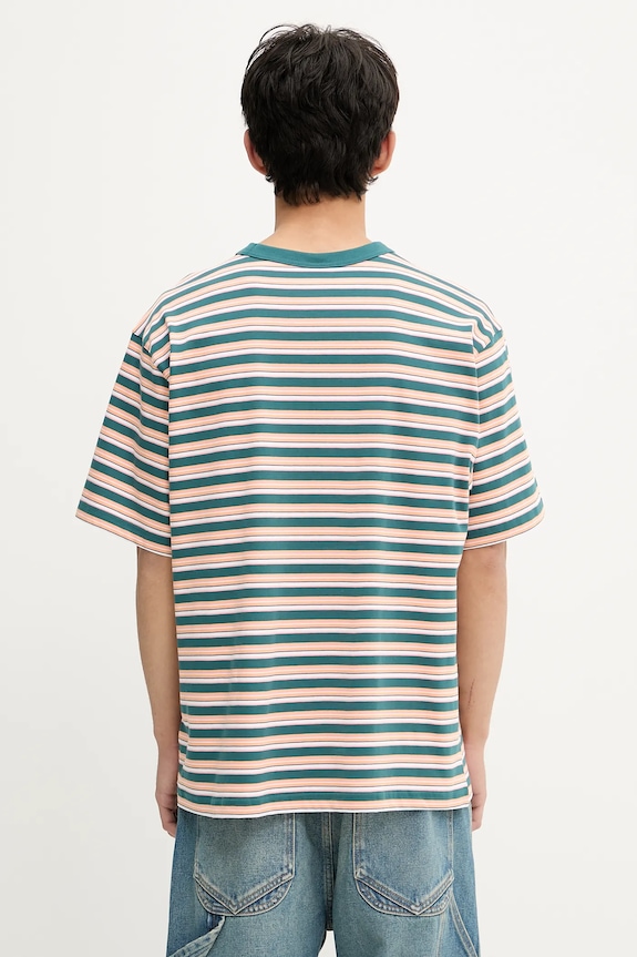 Clothing adidas Originals cotton t-shirt Stripe Tee KB8357 green