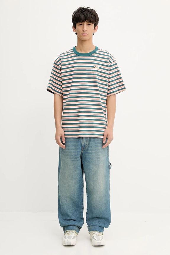 adidas Originals cotton t-shirt Stripe Tee KB8357 green
