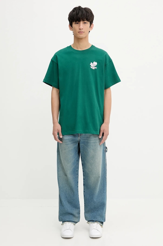 adidas Originals tricou din bumbac Florals Logo KE6588 verde