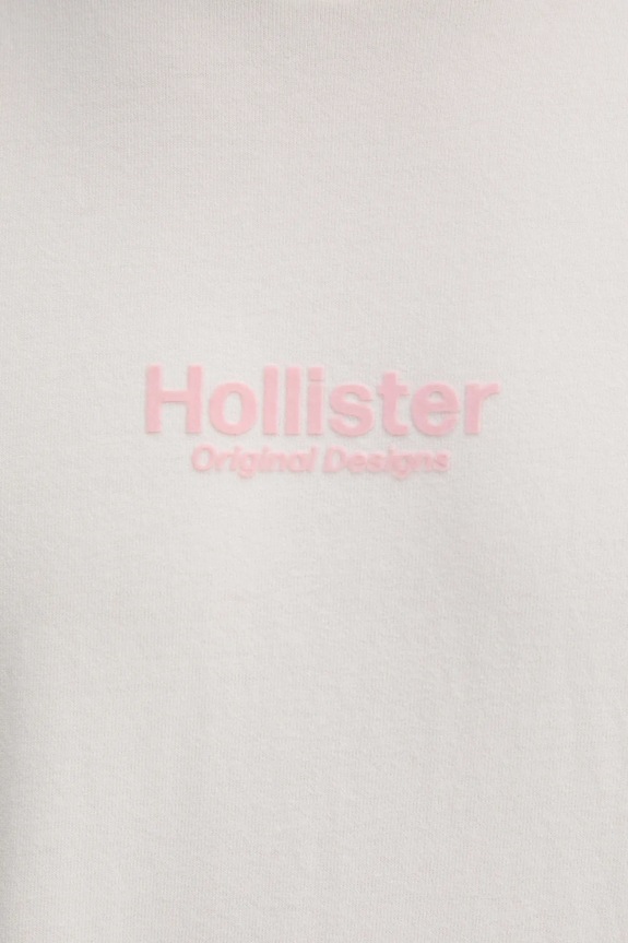 Βαμβακερό μπλουζάκι Hollister Co. KI323.5007.101 μπεζ