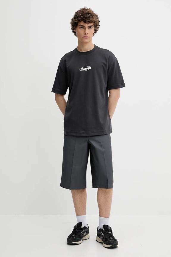 Hollister Co. t-shirt KI323.5272.901 szürke SS25