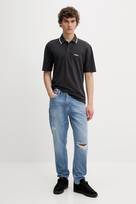 Polo tričko Hollister Co. KI324.5199.900 sivá SS25