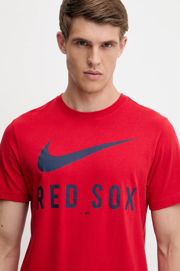 Βαμβακερό μπλουζάκι Nike Boston Red Sox κόκκινο N199.62Q.BQ.PA7