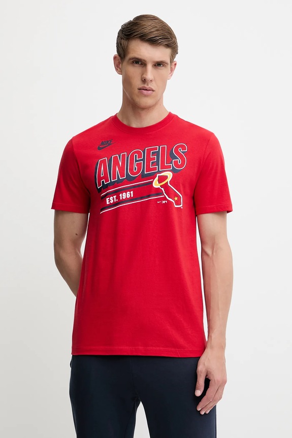 Nike t-shirt in cotone California Angels 1993-96 sovrastampa rosso N199.62Q.A93.CUE