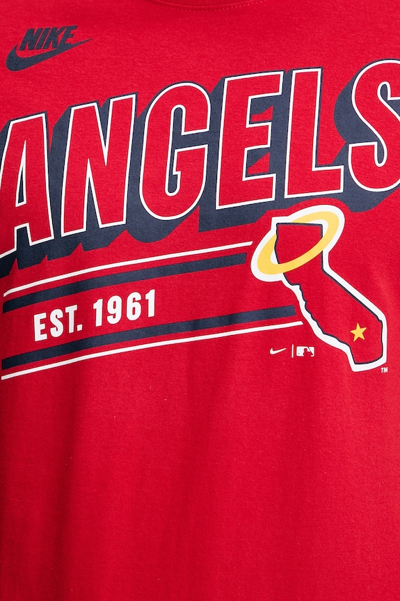 Nike t-shirt in cotone California Angels 1993-96 N199.62Q.A93.CUE rosso