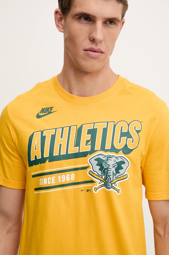 Βαμβακερό μπλουζάκι Nike Oakland Athletics 1982-92 πορτοκαλί N199.79Q.OKA.CUE