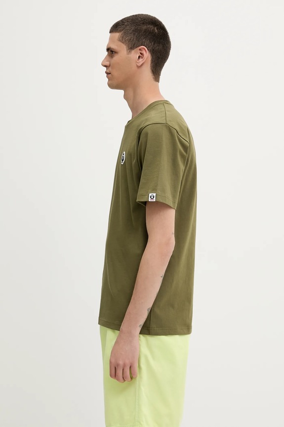 Бавовняна футболка AAPE Spades Now AAPTEM1599XXO зелений SS25