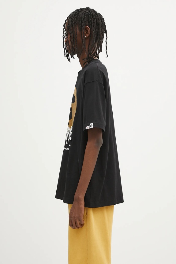 AAPE cotton t-shirt Basic AAPTEM1648XXO black SS25