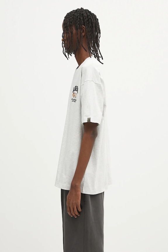 Bavlněné tričko AAPE Basic Aaper AAPTEM1611XAO šedá SS25