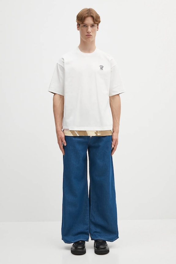 Хлопковая футболка AAPE Fancy Main AAPTEM1652XXO бежевый
