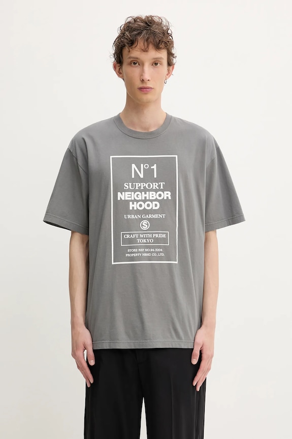 NEIGHBORHOOD t-shirt in cotone Nh . Tee Ss-15 rilassato grigio 251PCNH.ST15