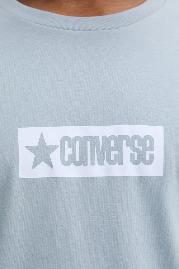 Bavlnené tričko Converse 10027995.A06 modrá