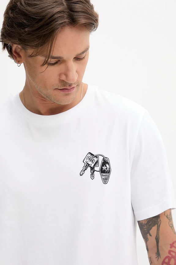 Converse t-shirt bawełniany biały 10027726.A02