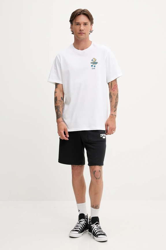 Converse t-shirt bawełniany 10027725.A01 biały SS25