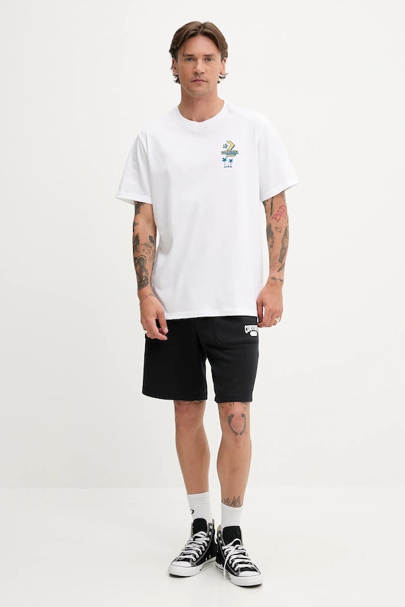 Converse t-shirt bawełniany 10027725.A01 biały SS25