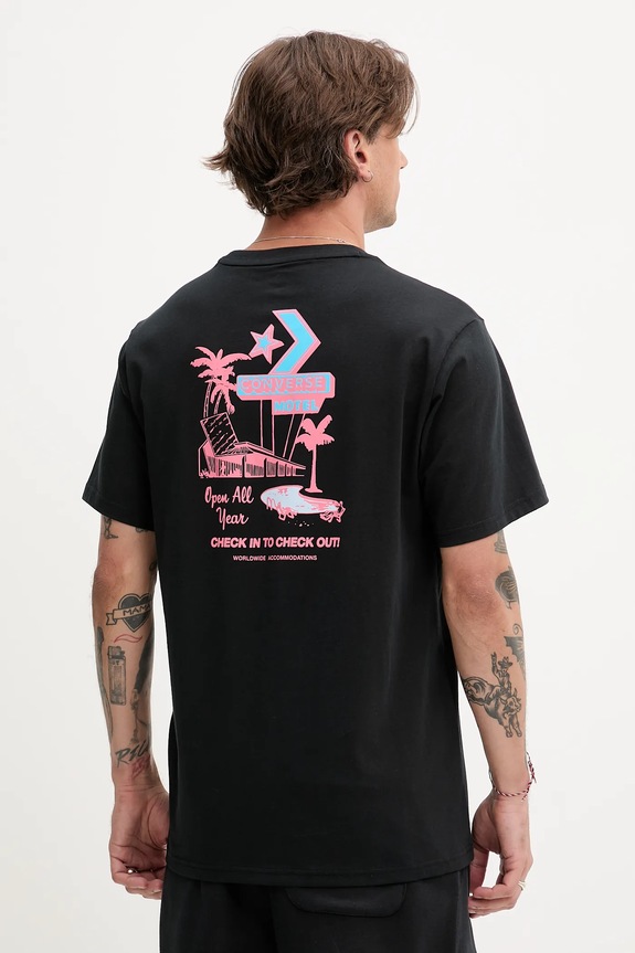 Odjeća Pamučna majica Converse 10027725.A02 crna